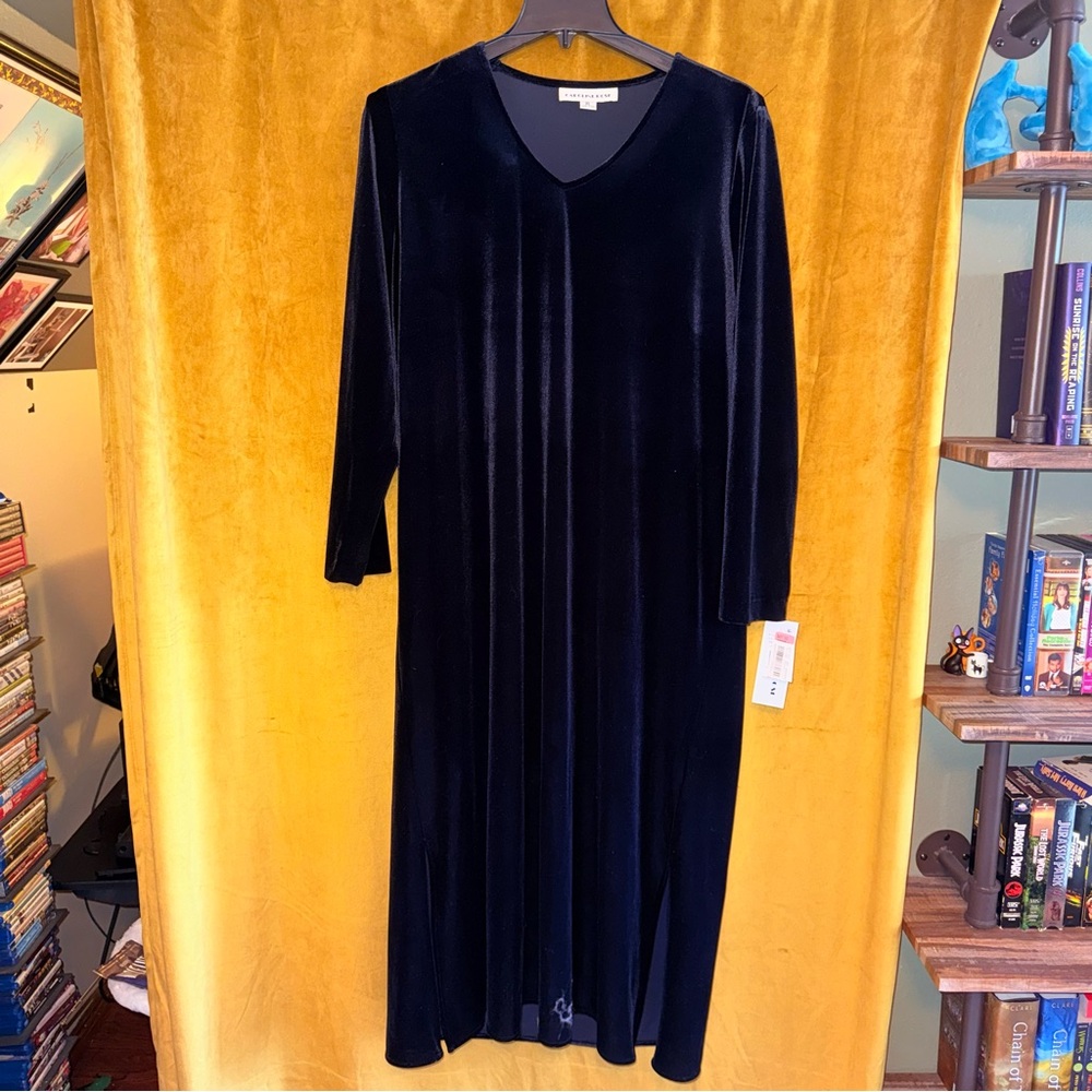 Black Velvet Long Dress